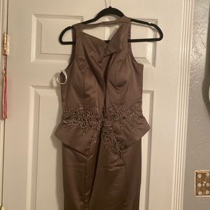 Pewter evening gown